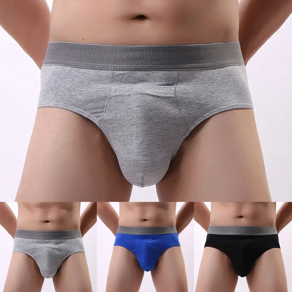

Breathable Briefs Cotton Underwear Sleepwear Sexy Low Rise Briefs Solid Color Briefs All Seasons Mens Underwear