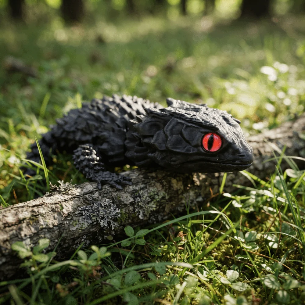 3D Printing Lizard - Подвижные суставы, 3D-печатная фигурка ящерицы с