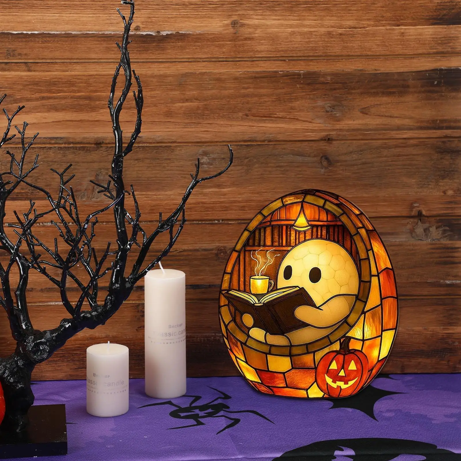 Ghost Reading Lamp Cute Lamp Color Changing Ghost Reading Halloween LED Light For Kids Study Room Book Lover Adults Bedroom