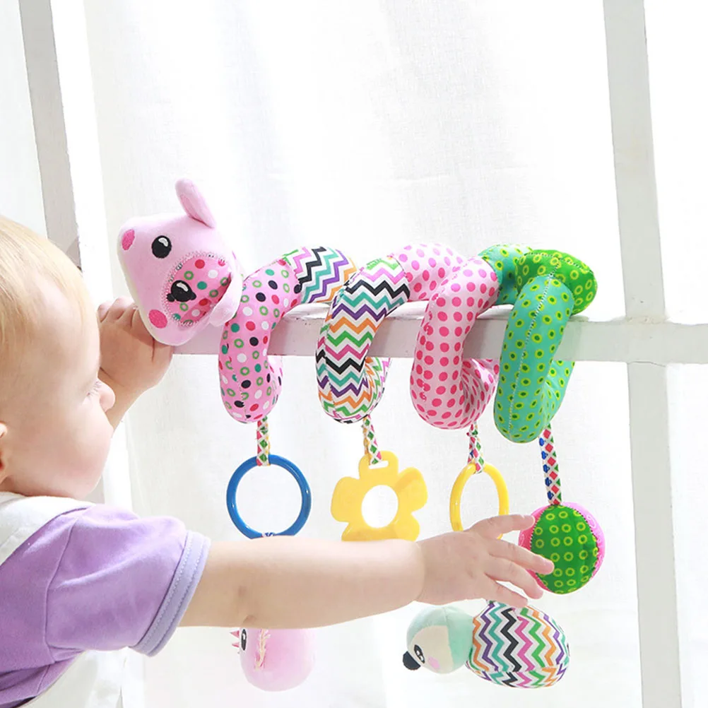 

Calf Bed Winding Newborn Toy Stroller Hanging Baby Playing Crib Carriage Washable Colorful Visual Development