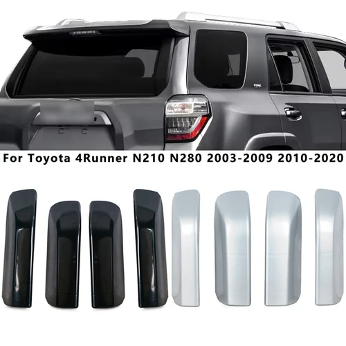 Portaequipajes de techo plateado/negro para Toyota 4runner, 4 piezas, N210, N280, 2003-2009, 2010-2020