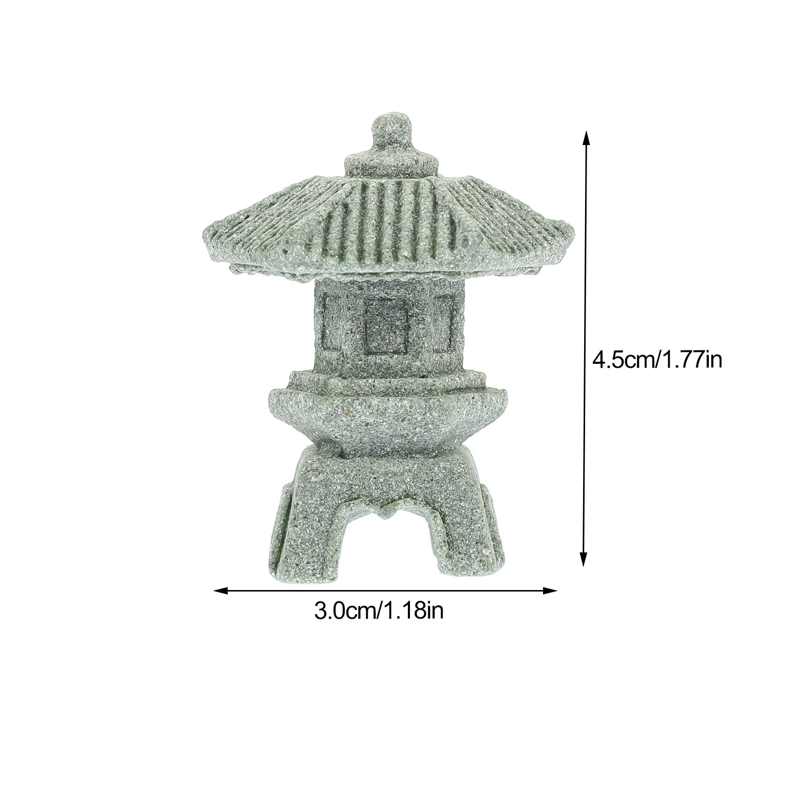 تمثال معبد صغير المواد فانوس بونساي المشهد الصغير خزان الأسماك الديكور النمط الياباني برج مصباح حديقة #5