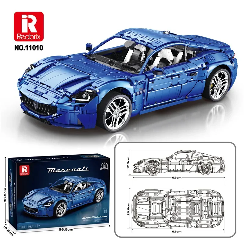 

5480 шт. MOC технический 1:8 спортивный автомобиль GranTurismo строительные блоки модель автомобиля кирпичи сборка игрушек для мальчиков подарок на день рождения