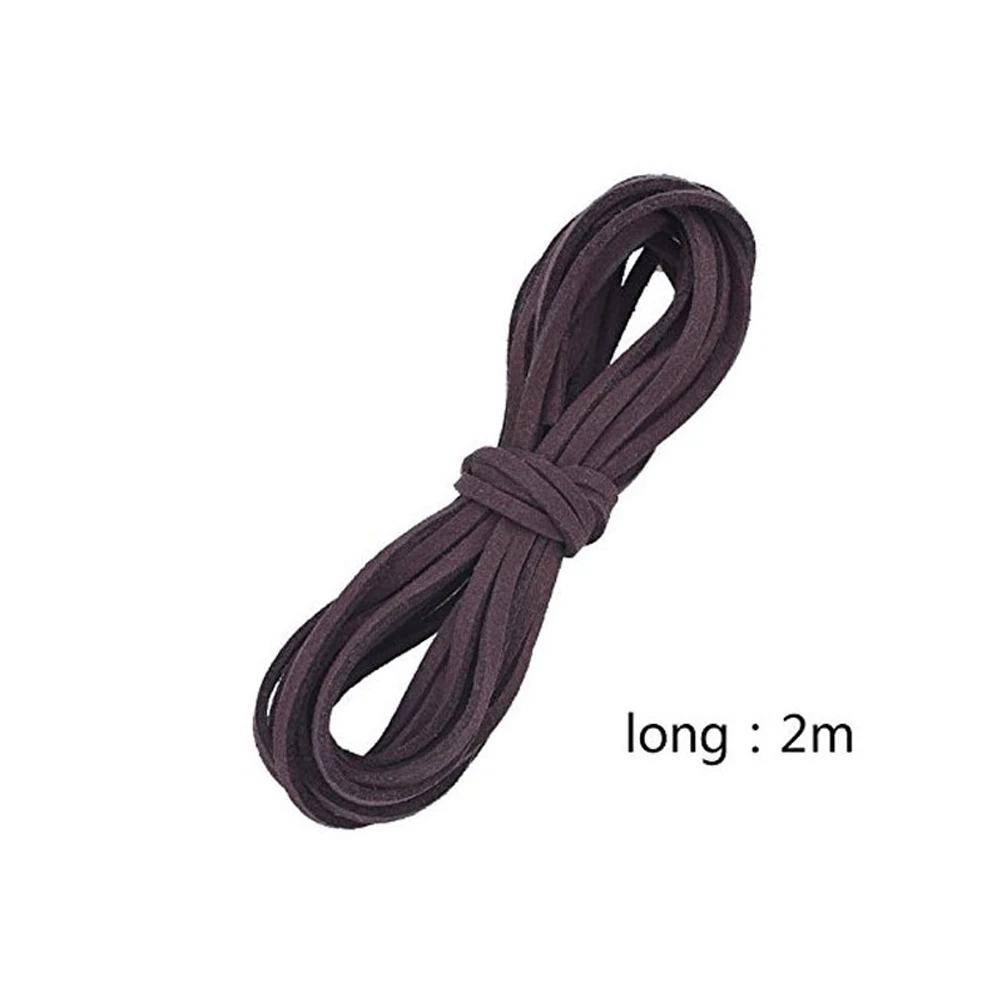 

2pcs 2 Pieces Fleece Rope DIY Handmade Jewelry Necklace Light Jelwery Making Dark Brown Velvet Cord Accessories