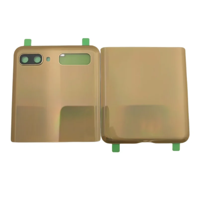 For Samsung Galaxy Z Flip 4G SM-F700 F700 battery back glass cover rear door housing case replacement with camera lens