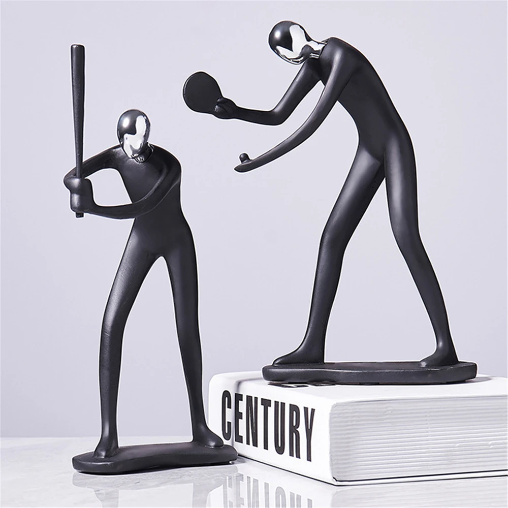 

Modern Figurines Sculpture Art Crafts Sports Figures Statue Desktop Living Room Ornament Bookshelf Wine Cabinet Home Decoration