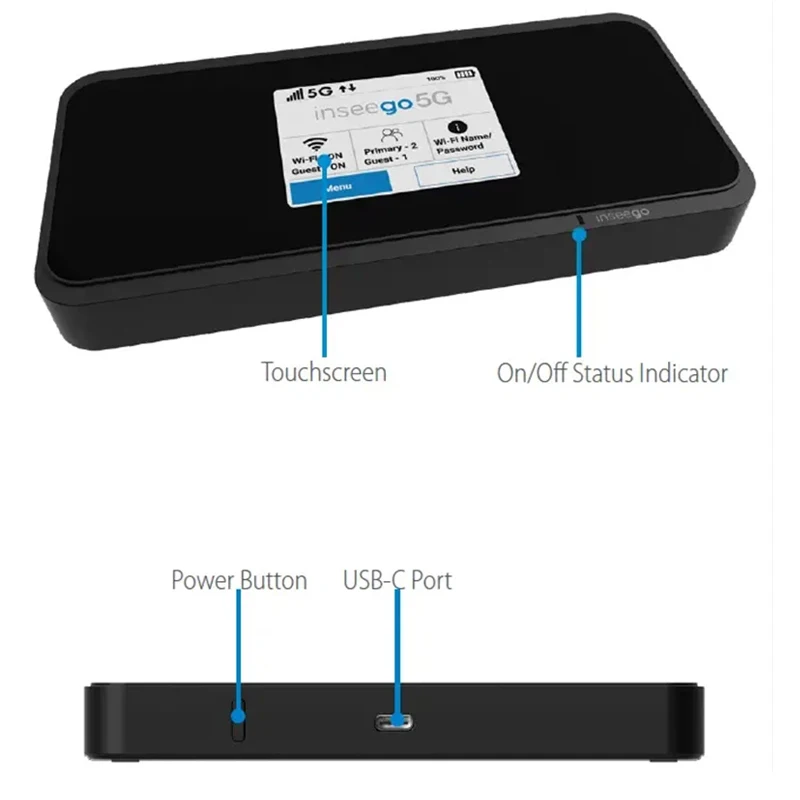 Imagem -03 - Inseego Mifi M2000 M2000b 5g 4g Lte Hotspotands: n2 N41 N66 N71 4g Lte Cat 22 Bandas: 1234578121314172025 Roteador Mifi