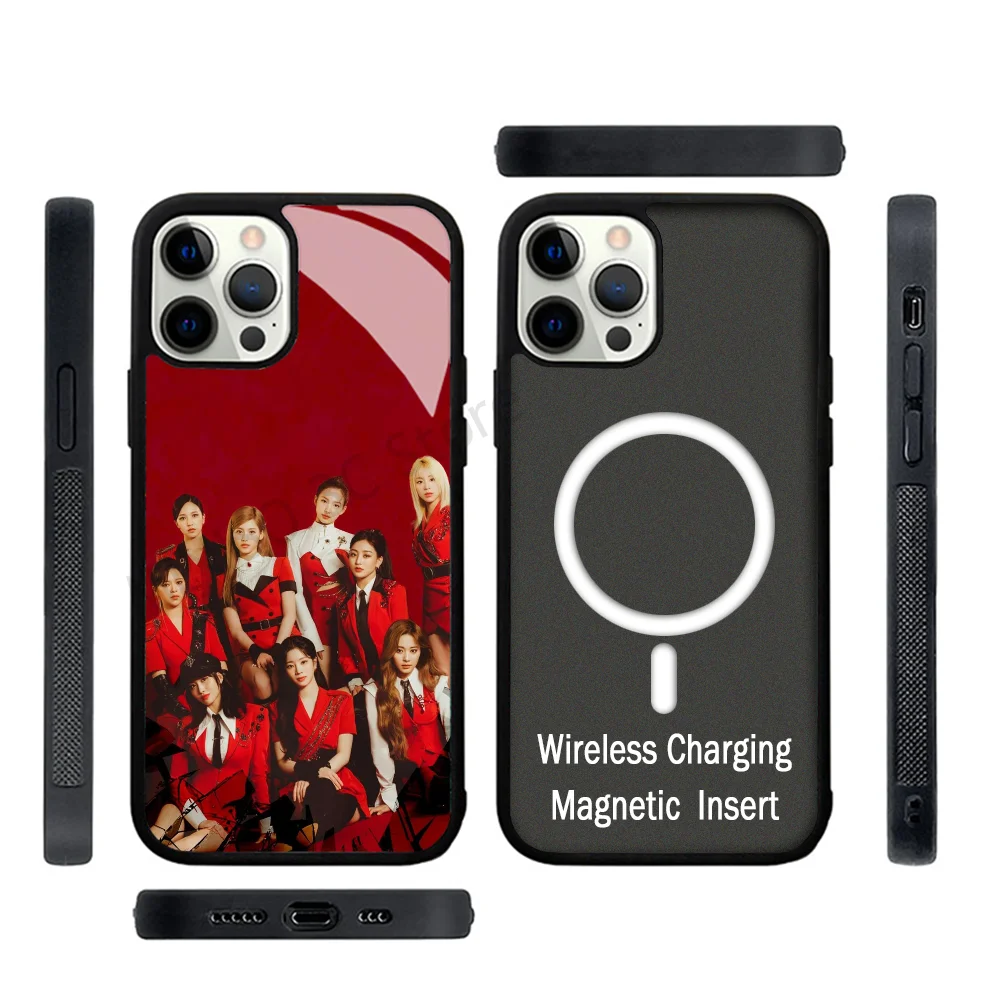 Kpop Girls T-Twice Phone Case Strong Magnetic For IPhone 15 14 13 Pro Max 11 12 Mini For Magsafe