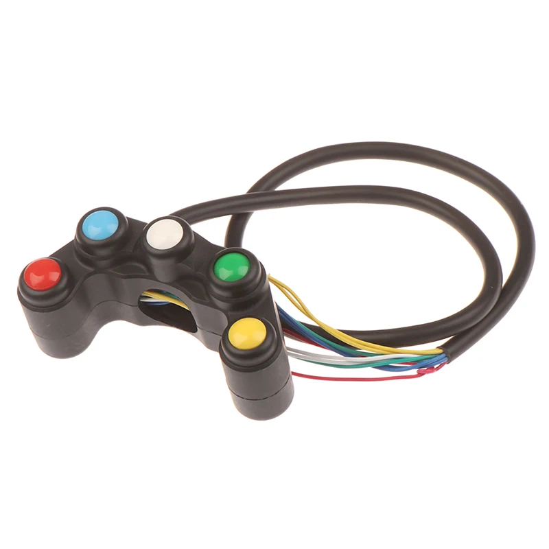 Universal 5 button Array Motorcycle Switches Race Bikes 22mm Handlebar Switches