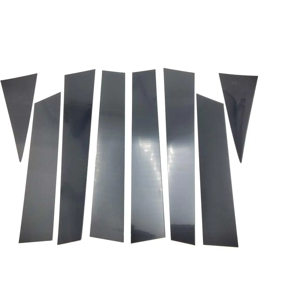 8 قطعة البيانو الأسود عمود المشاركات نافذة الباب غطاء الكسوة لنيسان روج 2014-2020 #3