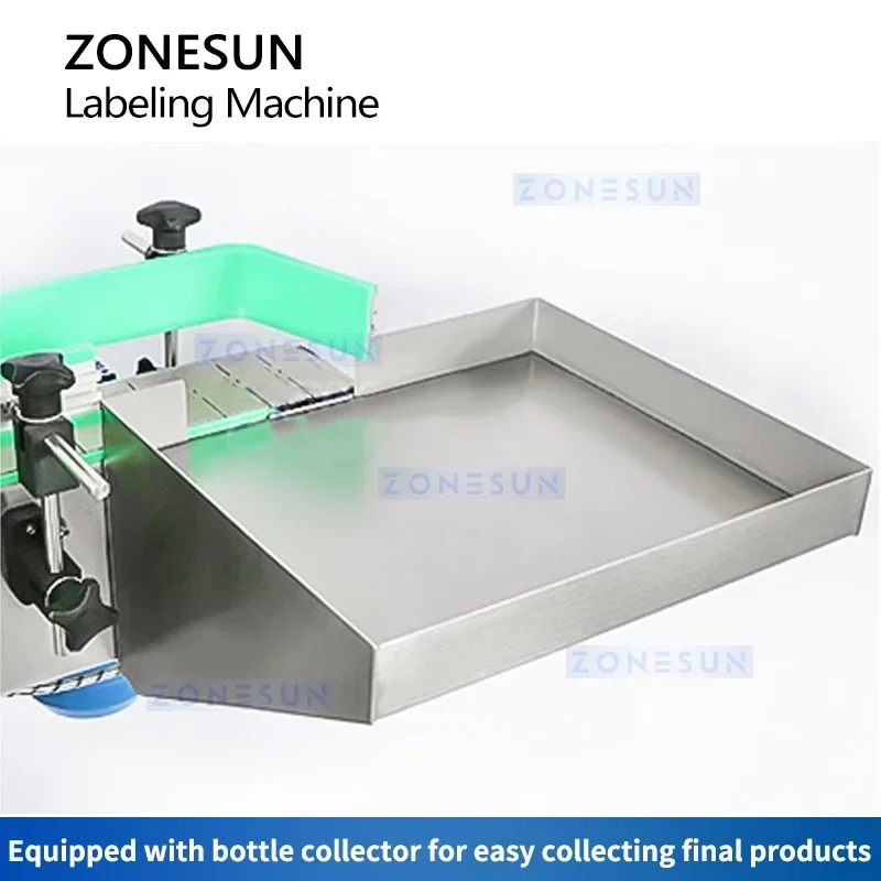 ZONESUN التلقائي قضيب التسمية مضلع آلة وضع العلامات على الزجاجات آلة توزيع الملصقات حاوية غير منتظمة ZS-TB550V