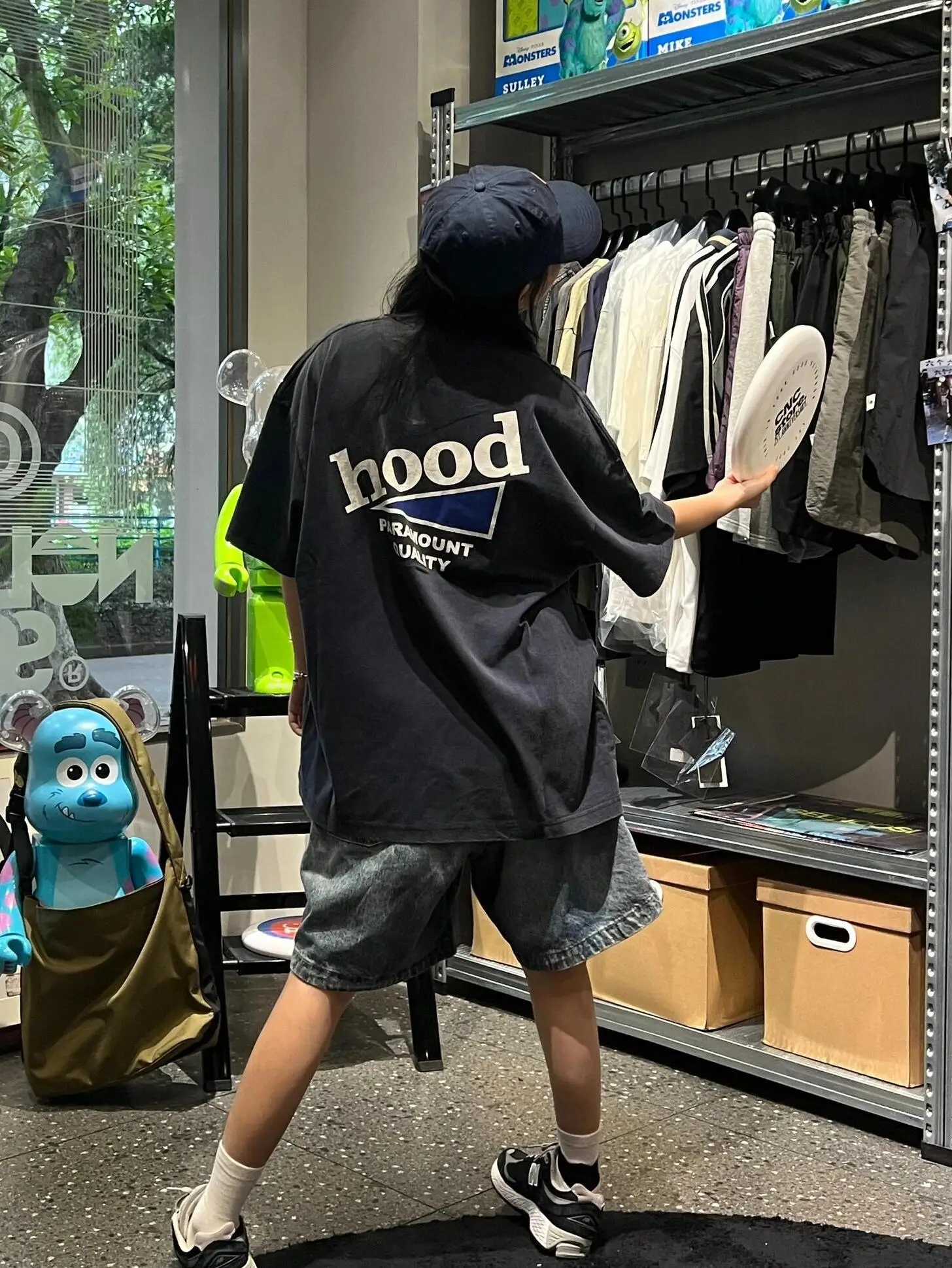 Retro bawełniana koszulka z krótkim rękawem, luźny krój, podstawowa, z nadrukiem liter, na co dzień, na lato, do dojazdów do pracy, modna.