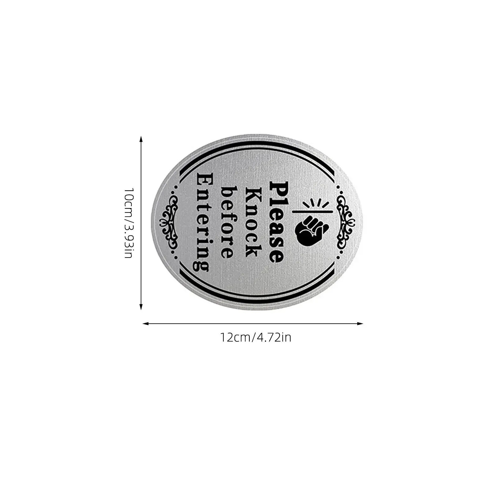 2Pcs Adhesive Knock Before Entering Door Sign Waterproof Privacy Sticker for Bedroom Office Bathroom Kitchen Conference Room