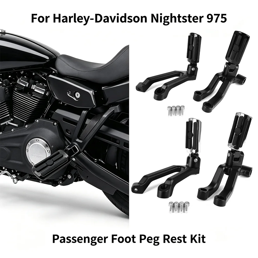 Für Harley-Davidson Nightster 975 Nightster975 Motorrad CNC Fußrasten Hintere Beifahrer-Fußstützen Pedal-Montage-Kit