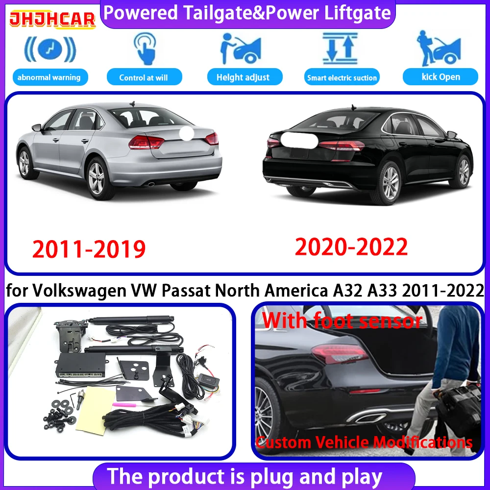 JHJHCAR for Volkswagen VW Passat North America A32 A33 2011-2022 Smart Electric Powered Tailgate Power Liftgate Tailgate System
