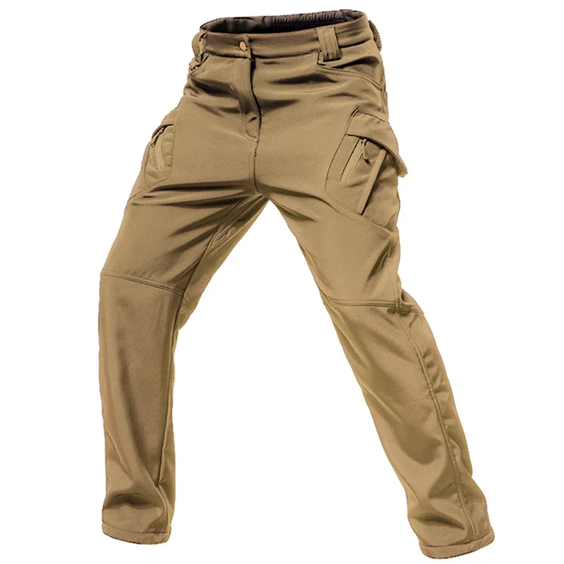 

European Style IX9 Tactical Pants Men Waterproof Fleece Lined Winter Work Trousers Urban Outdoor Hiking Military Cargo Pants