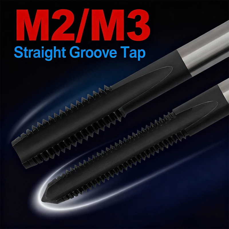 

1 шт./10 шт. M2/M3 HSS аппарат для нанесения молибденового покрытия с прямым желобом для железа, меди, алюминиевого сплава, отличное быстрое удаление стружки