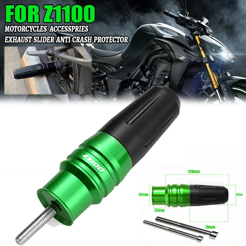 For Z1100 Z 1100 2026 Motorcycle CNC Crash Pads Exhaust Sliders Crash Protector Falling Protection Aluminum