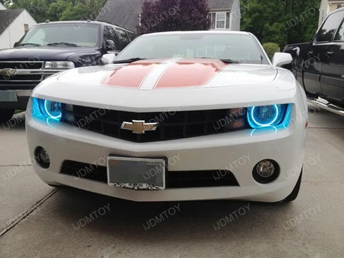 Imagen 2 del producto Para Chevrolet Chevy Camaro 2009 2010 2011 2012 2013 RF aplicación remota BT multicolor Ultra brillante RGB LED Angel Eyes Kit anillos de Halo
