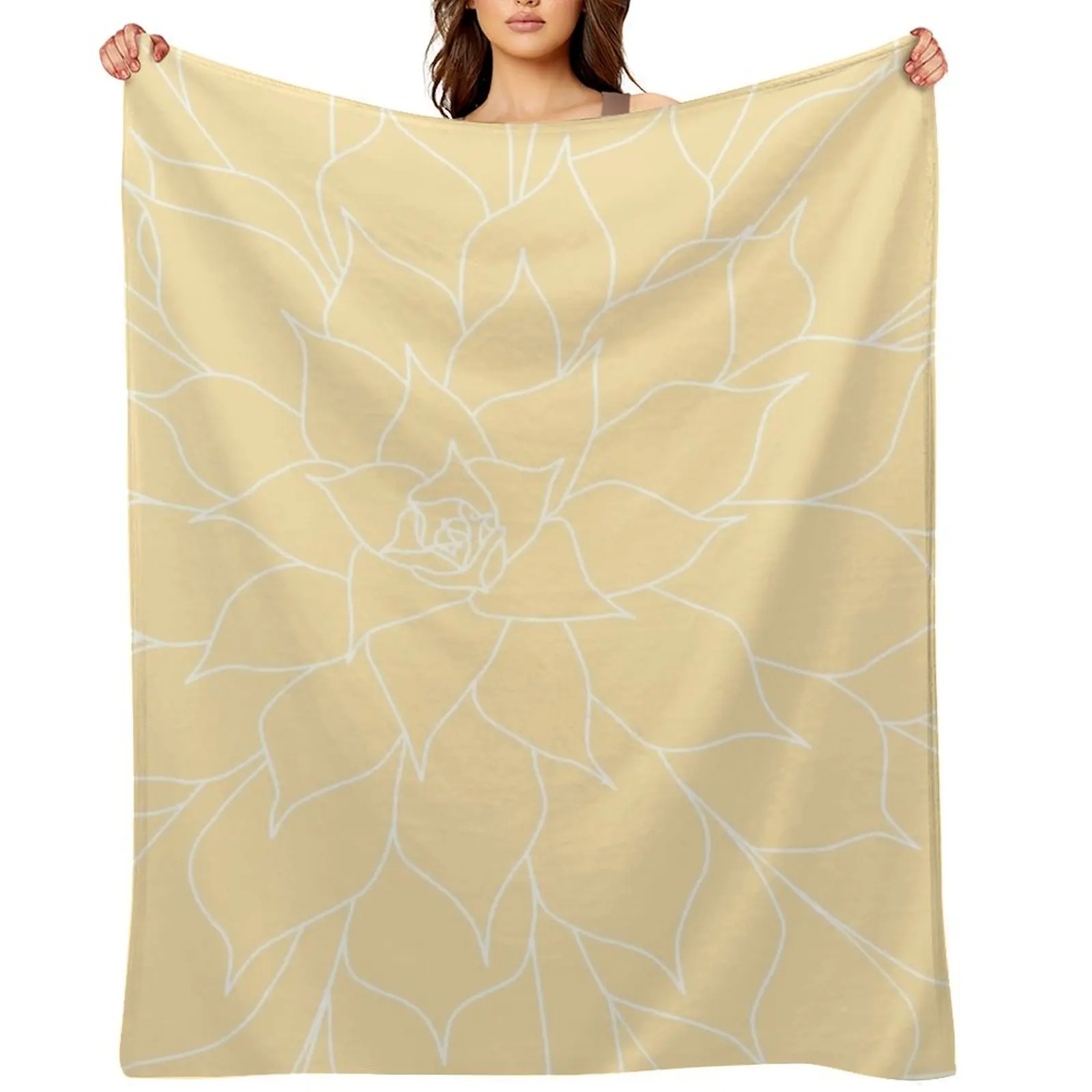 

Yellow Succulent Throw Blanket Bed covers Sofas Hair Blankets For Bed Blankets