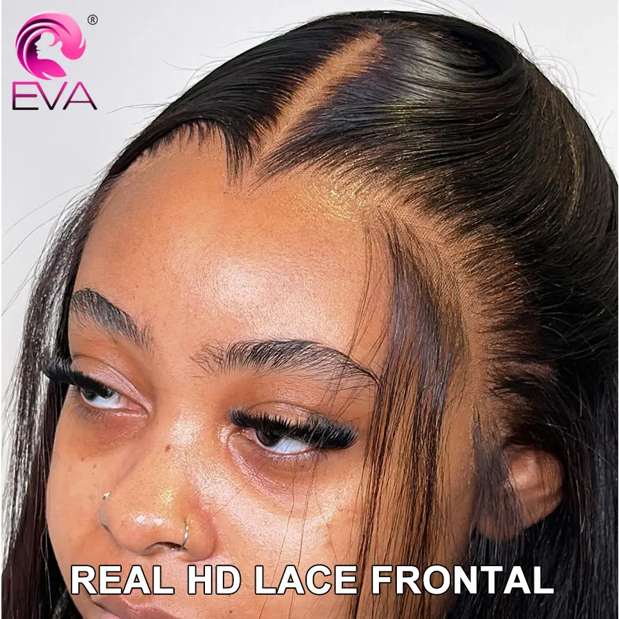 

Волосы Eva 13x4 HD Кружевная фронтальная застежка Предварительно выщипанные бразильские волосы 5x5/6x6 HD Кружевная застежка Маленькие узлы Прямая и объемная волна Топ HD