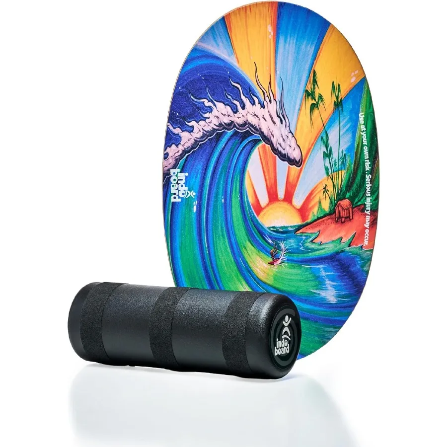 مدرب لوح التوازن الداخلي الأصلي لثبات القوة الأساسية والأداء الرياضي مثالي لركوب الأمواج والتزلج