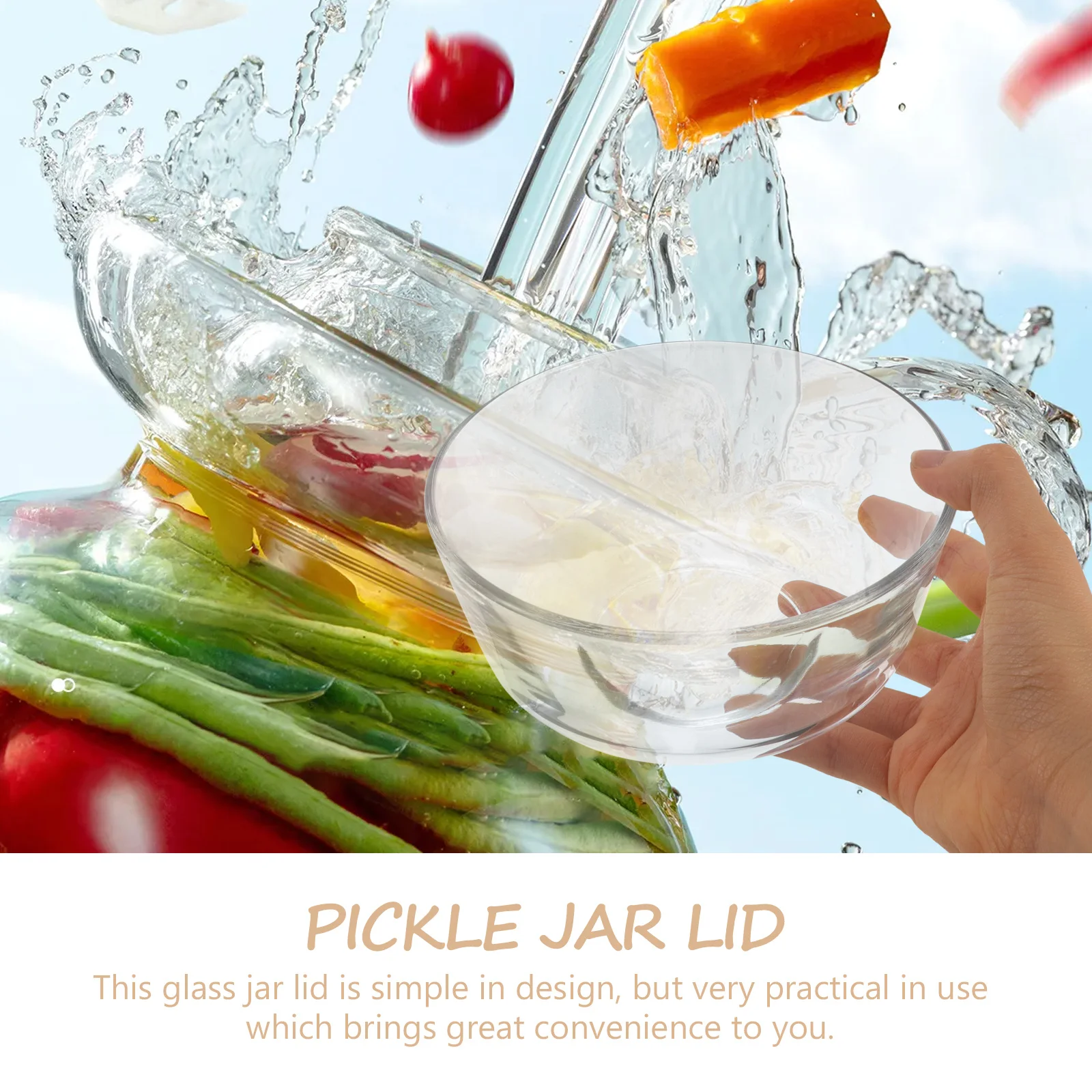 

Container Pickle Lid Airtight Lids Glass Jar Replacement for Food Sealing Cover