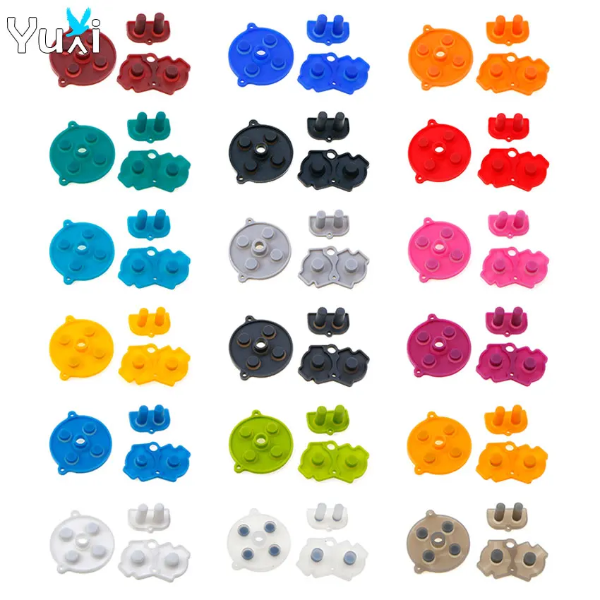 

YuXi High quality Rubber Button Conductive Pads for GameBoy Advance for GBA Keypad A-B D-pad Start Select Buttons Silicone Pad