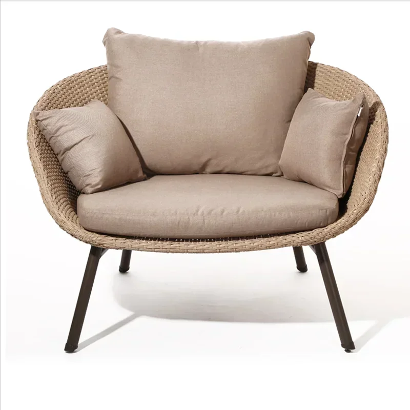 Silla de ratán para patio exterior, conjunto de cuatro piezas, para ocio, balcón, modelo homestay, interior, sofá pequeño