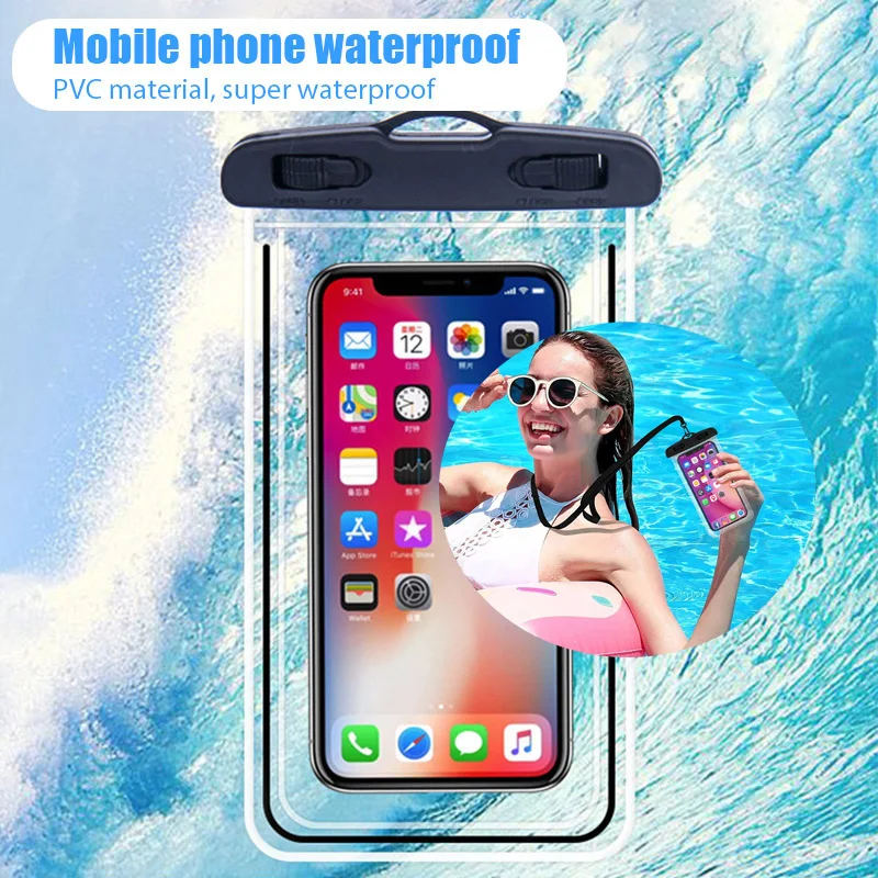 

Закрытый водонепроницаемый чехол для мобильного телефона, пылезащитная сумка для мобильного телефона, герметичный корпус для дайвинга, сенсорный экран, безопасность ребенка, водонепроницаемый чехол