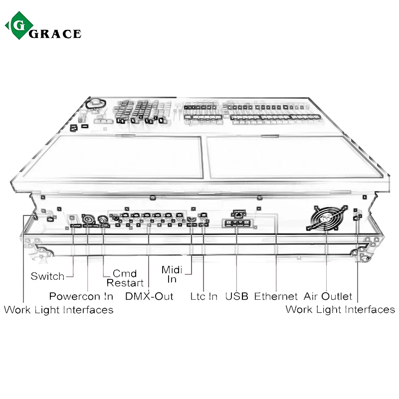 Controlador Grace DMX Grand MA2, consola profesional de luces de escenario, controlador MA