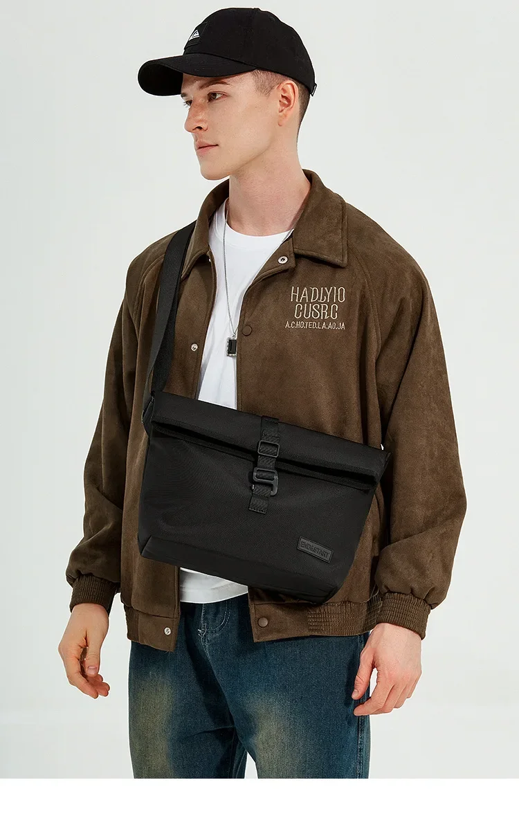 حقيبة ظهر كروس للرجال يابانية حقيبة كتف للرجال النسخة الكورية مقاومة للماء من قماش أكسفورد حقيبة سفر حقيبة ساعي عادية #6