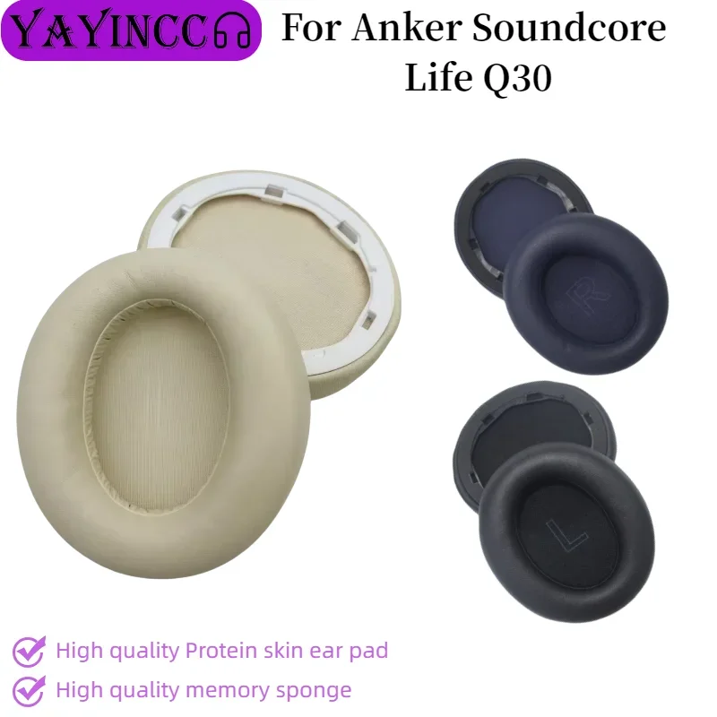 

YAYINCC Replacement Ear pads for Anker Soundcore Life Q30 Headphones Memory Foam Ear High Quality Earpads Leather case Earmuff