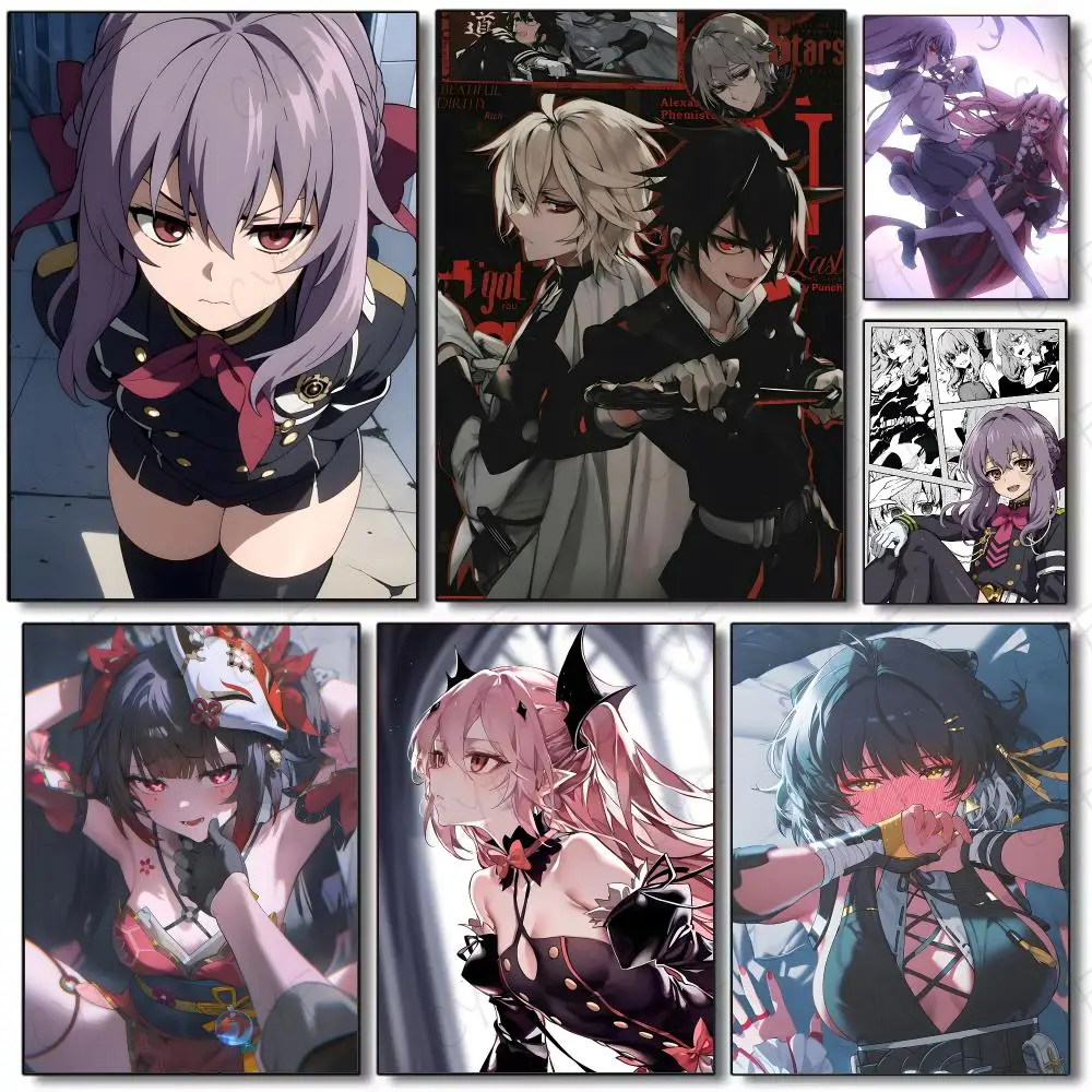 Anime Manga Seraph Of The End Poster Painting Wall Art Mural for Living Room Home Decor and Gifts