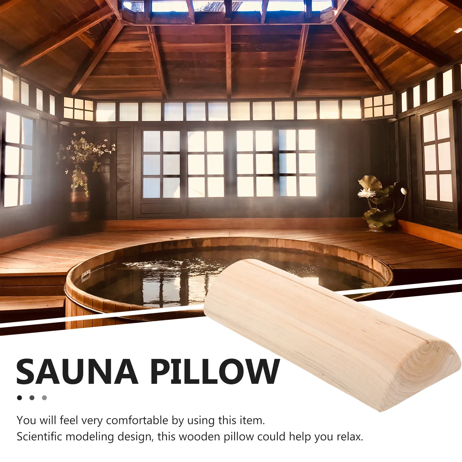 

Wooden Cervical Pillow Smooth Natural Wood Ergonomic Neck Shoulder Support Back Lumbar Pillow Sauna Steam Room Relaxation