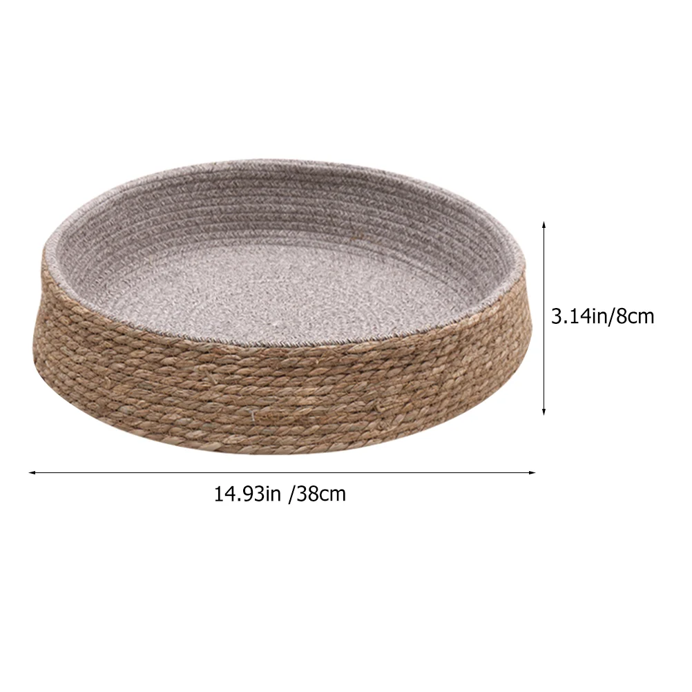 Rattan Pet Bed Cooling Nest Wicker Dog Warm Sleeping Cat House Woven Round for Pets