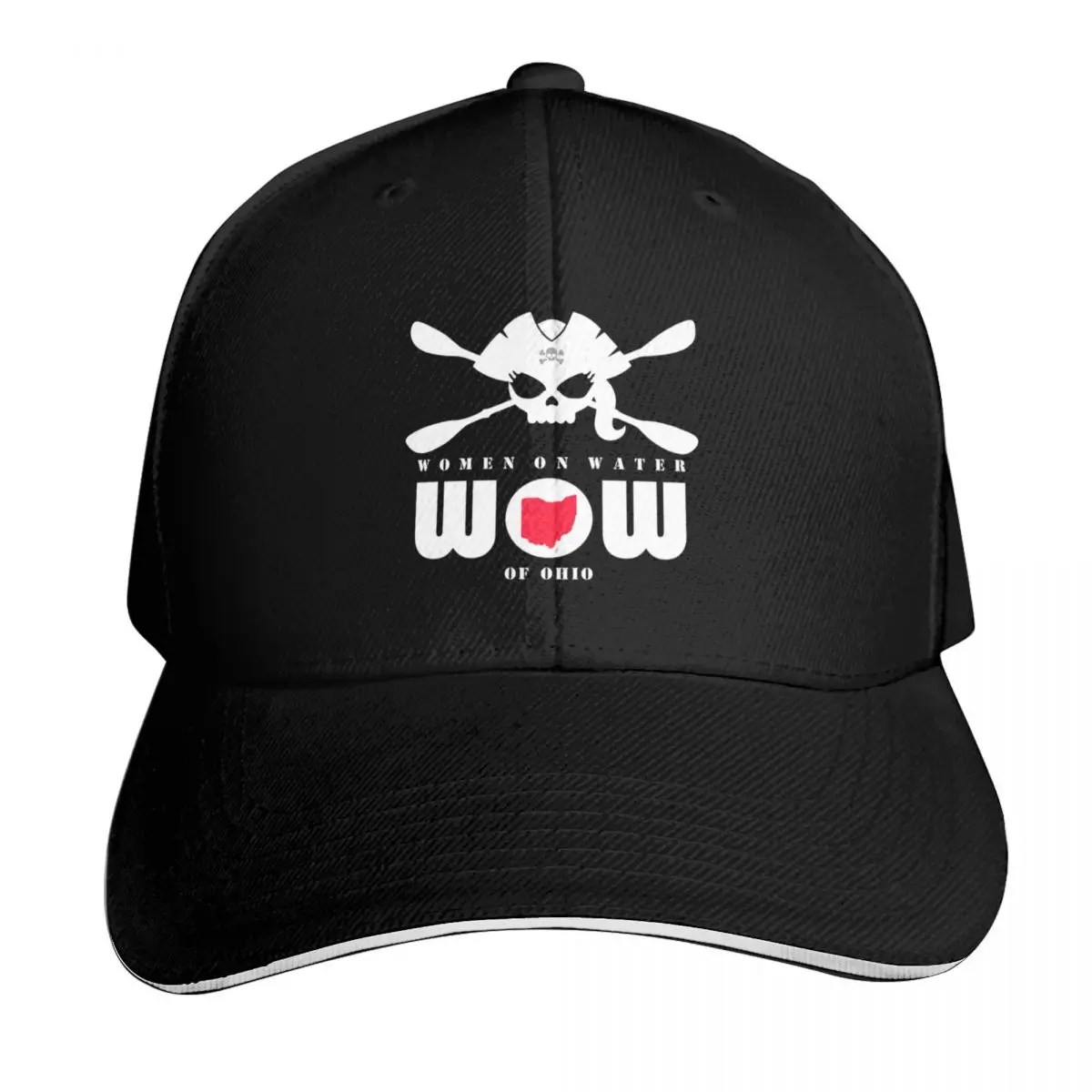 ¡WOW! - Logotipo alternativo en blanco para prendas de vestir de colores oscuros. Gorra de béisbol para hombre y mujer, ideal para uso casual en verano y para practicar deportes, y como protección contra el sol.