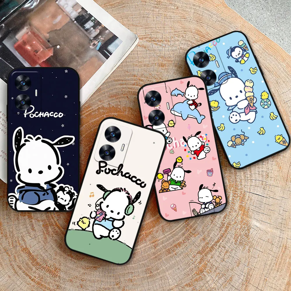 Cartoon Pochacco Phone Case For Realme C55 C53 C35 C33 C31 C30 C30S C21 C21Y C20 C15 C12 C11 GT Neo 2 Narzo 50 50I 50A 5G Cover