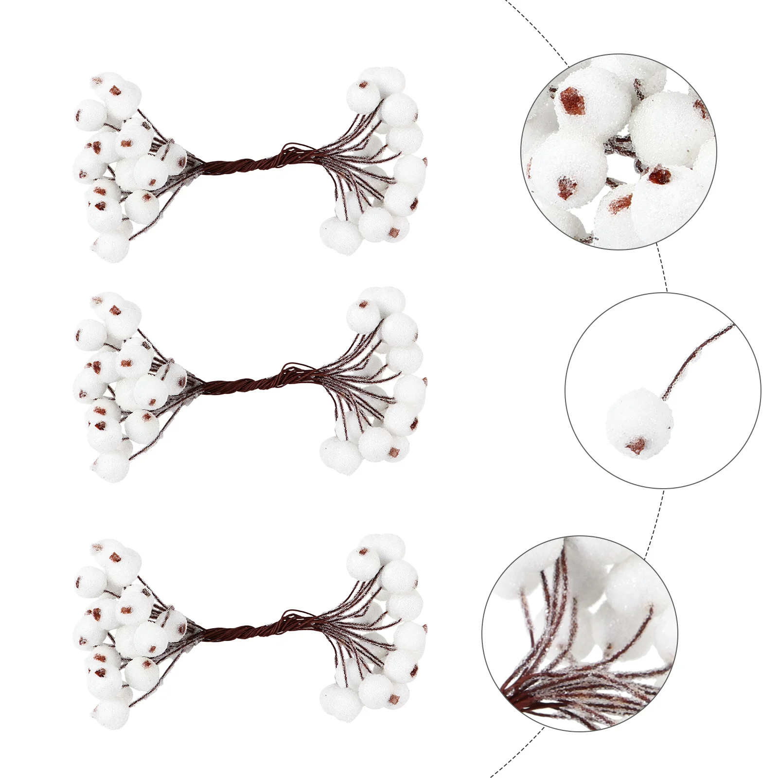 

5Pcs Christmas Frosted Berry Artificial Holly Berries Rustic Farmhouse Home Party Decorations Xmas Flower DIY Berry Accessories