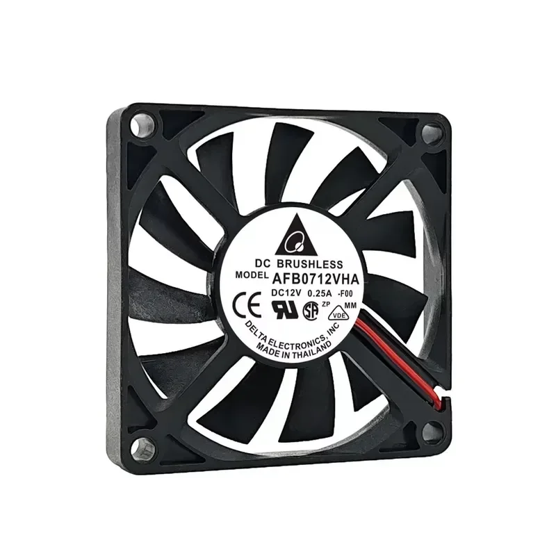 for Delta 7cm 12V DC Cooling Fan 3 Wire 4 Wire Silent Inverter Brushless Cooler 7010 7015 7020 7025