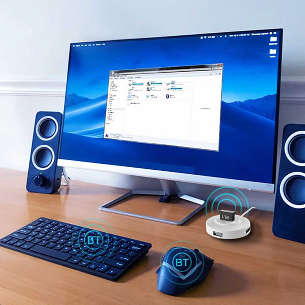 Usb bluetooth-compatível 5.3 adaptador suporte windows 11/10/8.1 mini remetente plug & play adaptador sem fio para desktop pc portátil