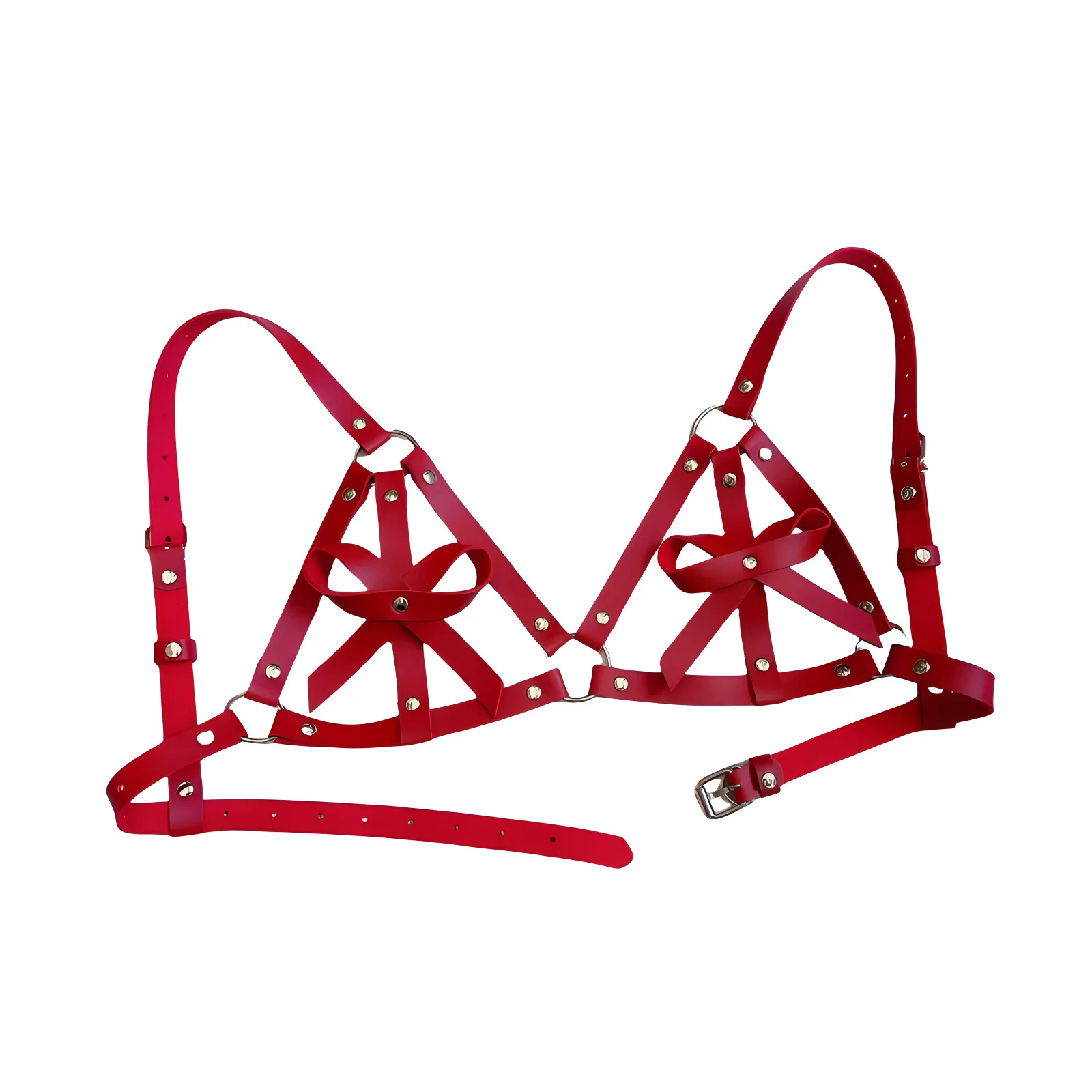 موضة جديدة القوس مربط صدر مشد ملابس داخلية جلدية عبودية الجسم تسخير حزام مثير القوطية الوثن مثير اكسسوارات للنساء