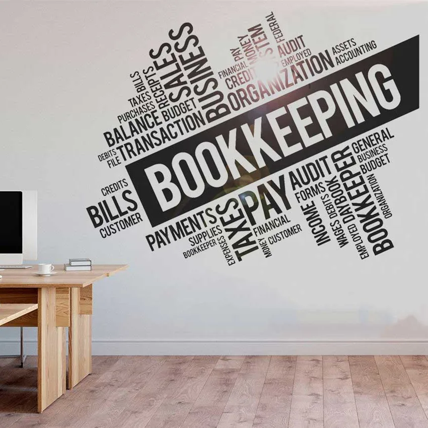 Accounting Bookkeeping Services Financial Business Taxation Vinyl Wall Stickers Business Office Decoration Decals Sticker Decals