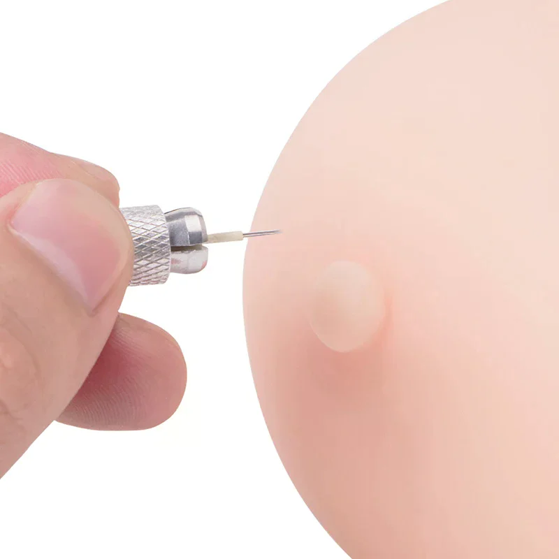 

1/2pcs 3D Silicone Chest Tattoo Areola Practicing Skin Fake Breasts with Tips Chest Pleural for Tattoo Permanent Makeup Tools