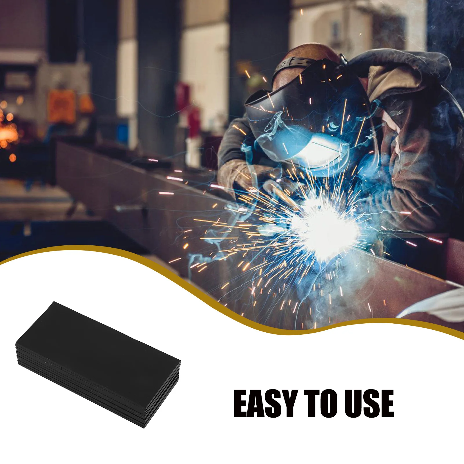 

10Pcs Auto Darkening Welding Shield Lens Replacement High Definition Protective Glass for Steel Welding Practice