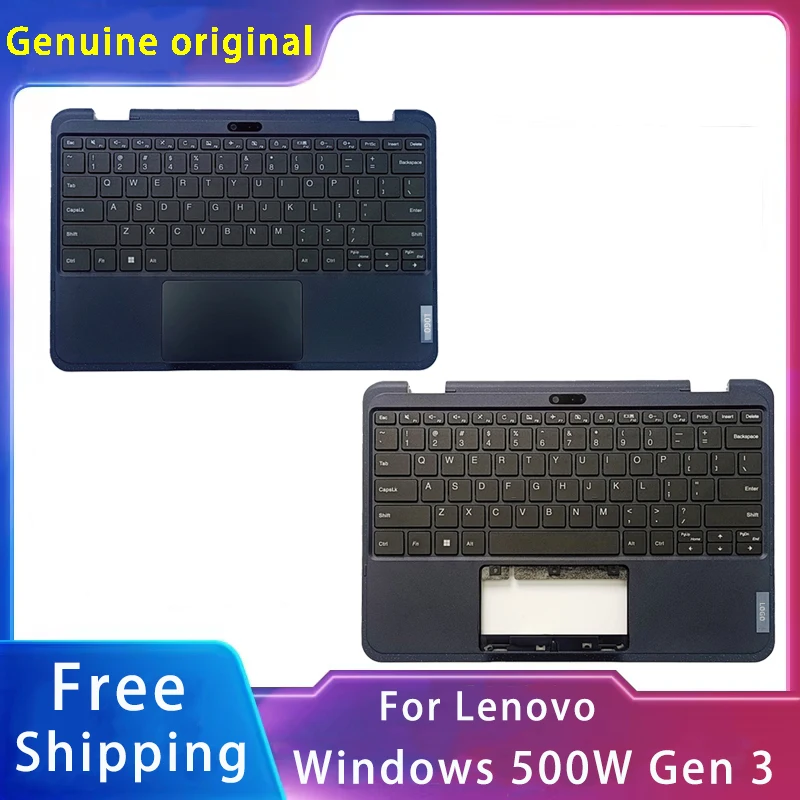 ใหม่สําหรับ Lenovo Windows 500W Gen 3; เปลี่ยนแล็ปท็อปอุปกรณ์เสริม US แป้นพิมพ์โลโก้ 5M11C86130 พร้อมรูกล้อง