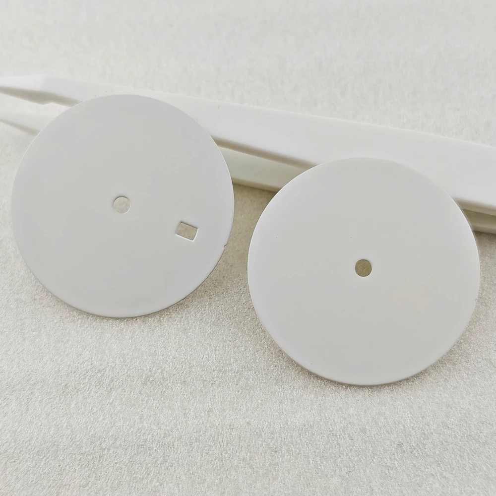 33.5mm Watch Dial Matte White NH35 Sterile Dial Customizable Photos/Patterns for NH35/NH36 Movements Watch Face