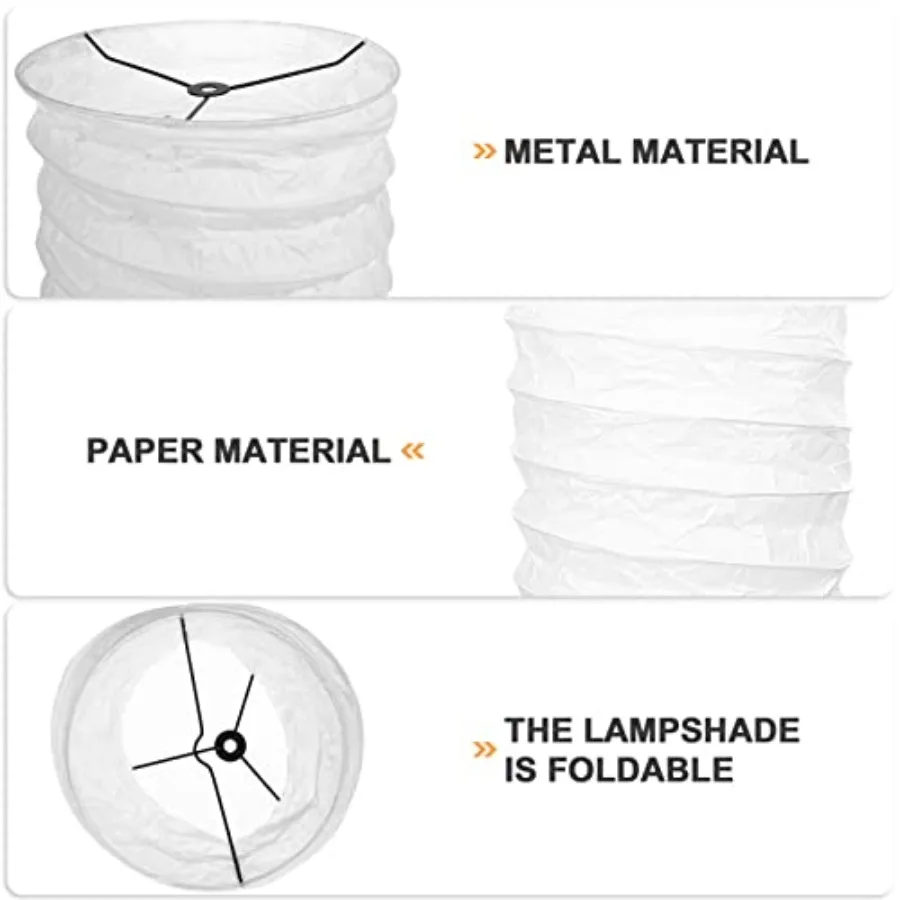 Abajur de Papel Dobrável para Lâmpada de Chão, Capa Protetora para Lâmpada de Chão, Gaiola de Proteção para Lâmpada para Casa, Quarto e Sala de Estar