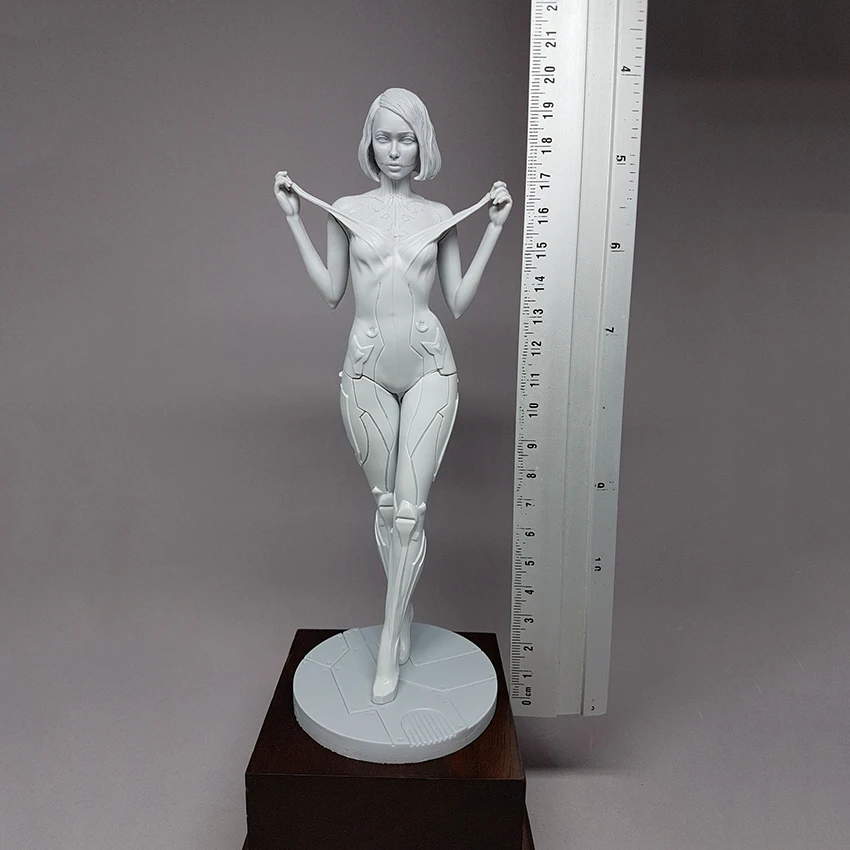 Unassambled   1/9 200mm   New skin woman  fantasy stand soldier     figure  Resin figure miniature model kits Unpainted