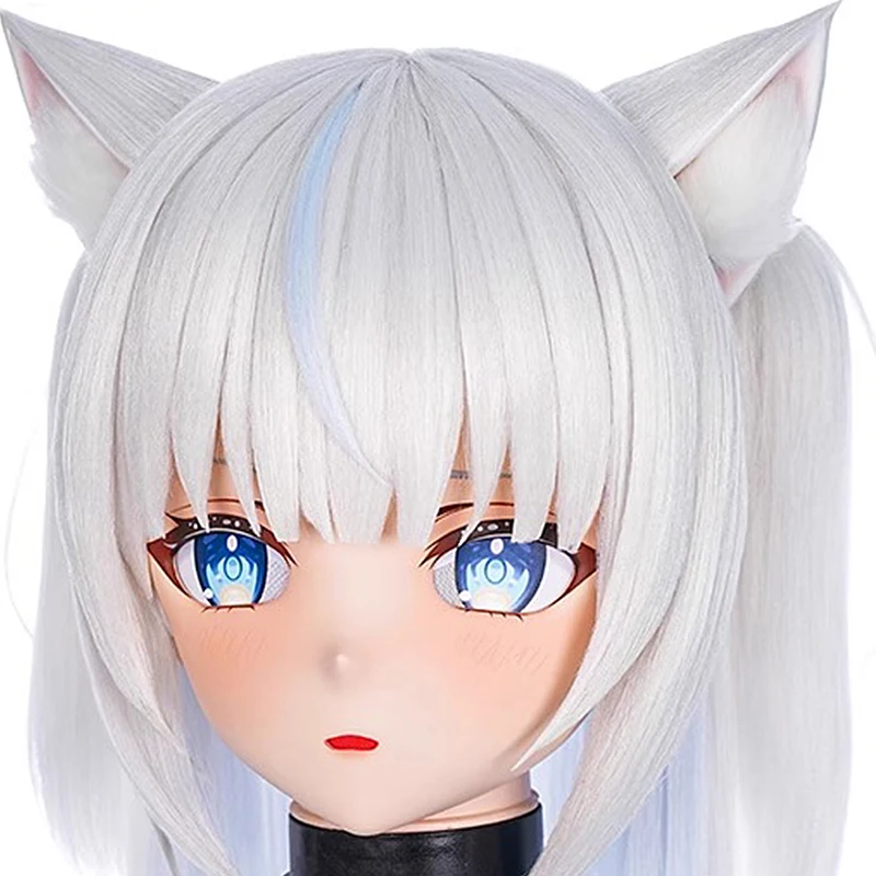 ที่กําหนดเองเต็มหัวหญิง/สาวเรซิ่น Kig หน้ากากอะนิเมะคอสเพลย์ BJD หน้ากากญี่ปุ่นอะนิเมะบทบาทเล่น Kigurumi ตุ๊กตา Mask